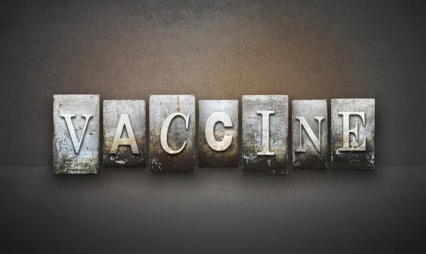 Lettre-presse sur le vaccin — Photo