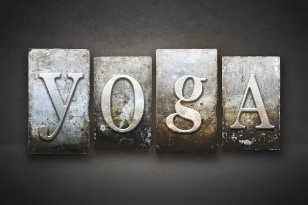 Letterpress Yoga — Foto Stock