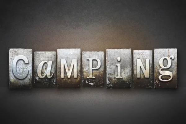 Camping de typographie — Photo