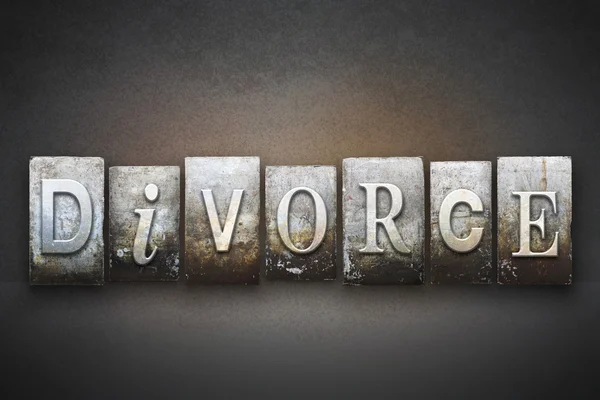 Divorcio Letterpress —  Fotos de Stock