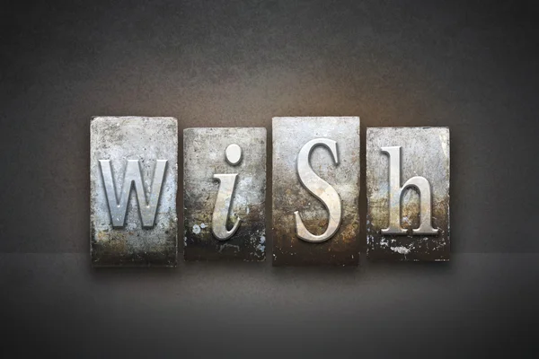 Wish Letterpress — Stock Photo, Image