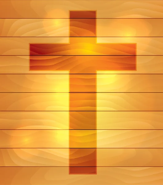 Kruis boven hout planken illustratie — Stockvector