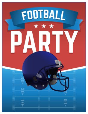 Amerikan futbolu parti illüstrasyon