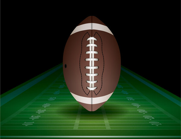 American Football and Field Illustration