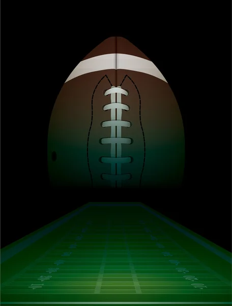 American Football Feld und Ball Illustration — Stockvektor