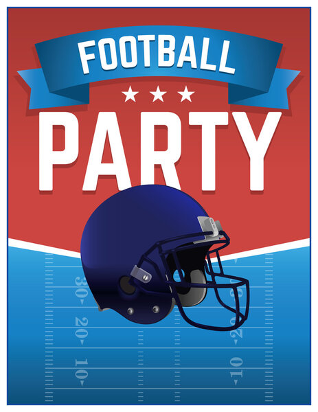 American Football Party Illustration