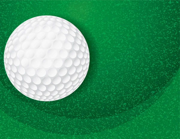 Golfball auf strukturiertem Grün — Stockvektor