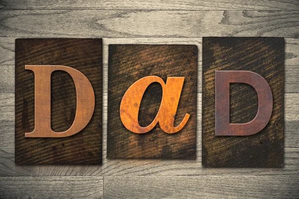 Dad Concept Wooden Letterpress Type — Stock Photo, Image