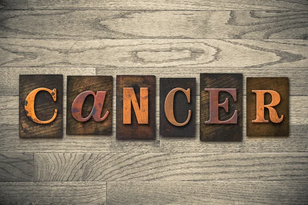 Cancer Concept Wooden Letterpress Type — Stock Photo, Image