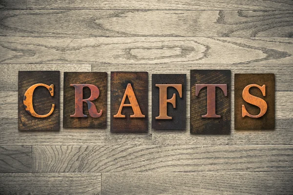 Crafts Concept Wooden Letterpress Type — Stock Photo, Image