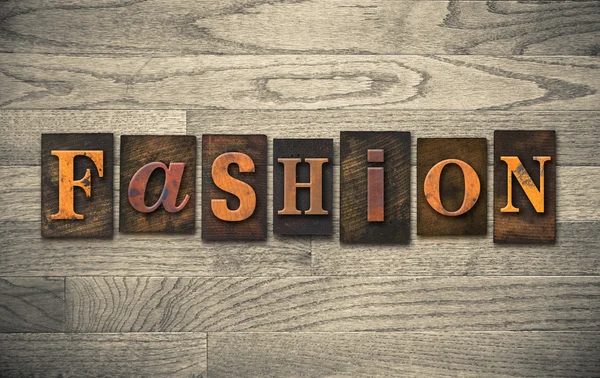 Fashion Wooden Letterpress Concept — Stock Photo, Image