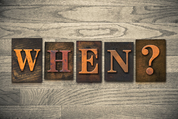 When Wooden Letterpress Concept