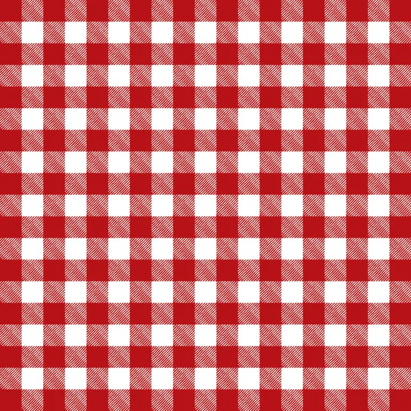 Red Checkered Padrão Toalha de Mesa Ilustração — Vetor de Stock