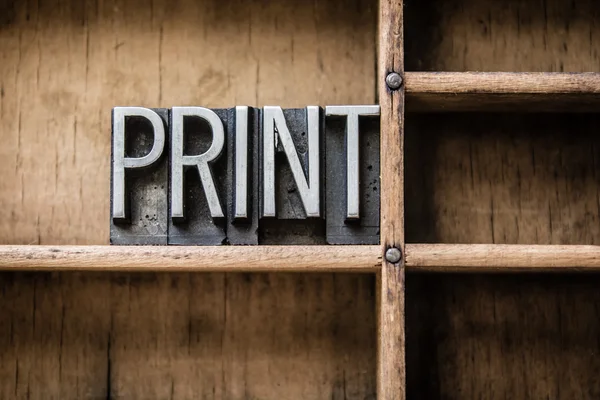 Imprimir Tipo de tipografía en cajón —  Fotos de Stock