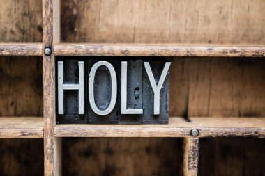 Holy Vintage Letterpress Type in Drawer clipart