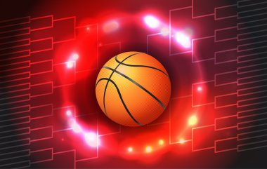 Basketball Tournament Bracket Illustration clipart