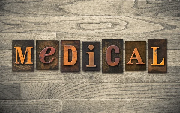 Medical Wooden Letterpress Theme — Stock Photo, Image