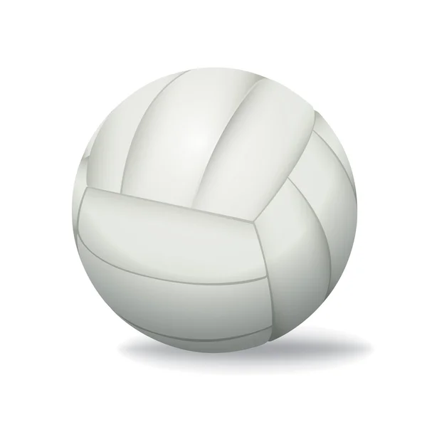 Vit volleyboll isolerad på en vit bakgrund Illustration — Stock vektor