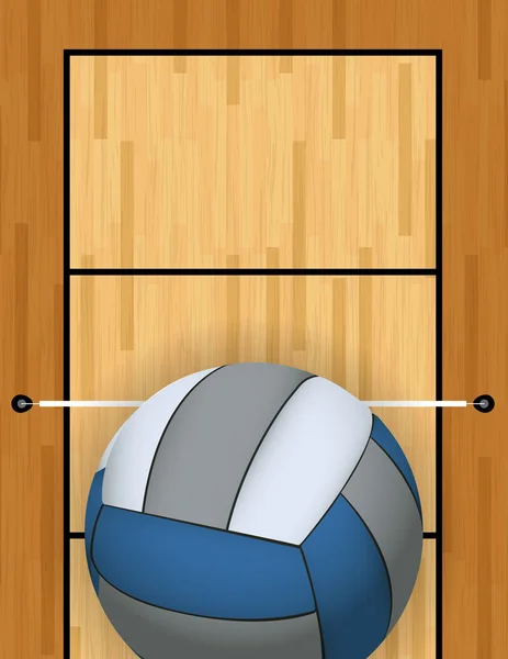 Voleibol vertical y cancha de voleibol Ilustración de fondo — Archivo Imágenes Vectoriales