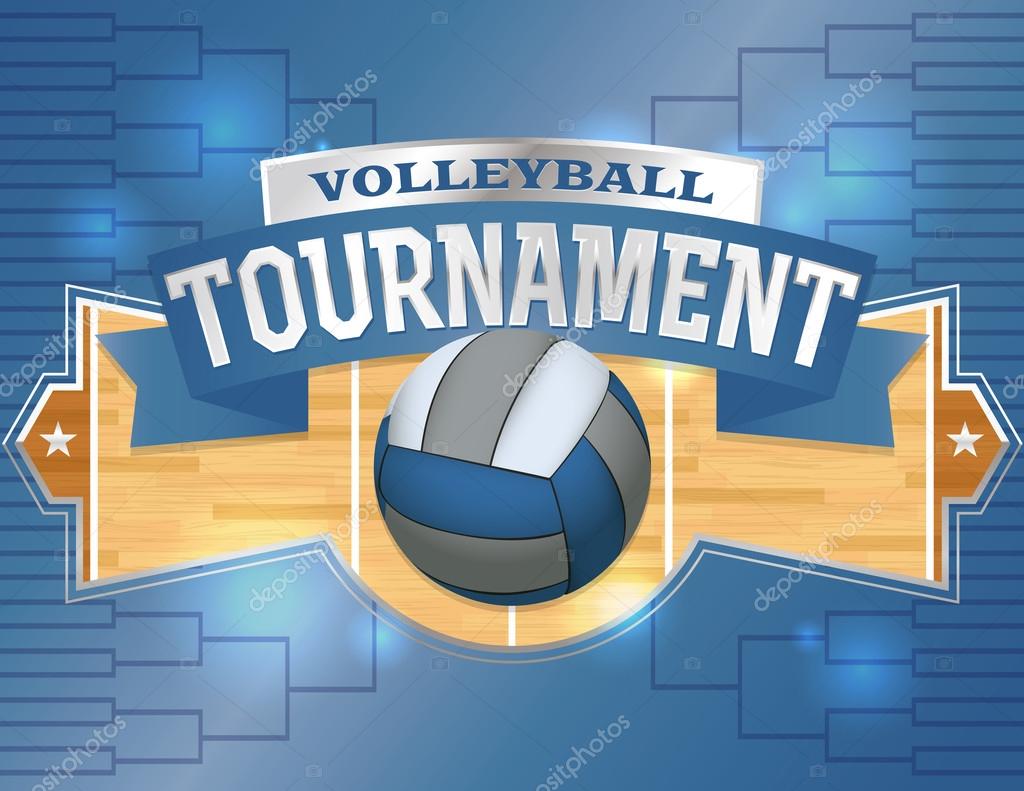 Volleyball Tournament Design Poster Illustration Stock Vector Image by