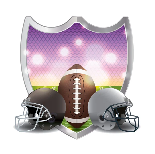 American Football Emblem Illustration — Stock Vector