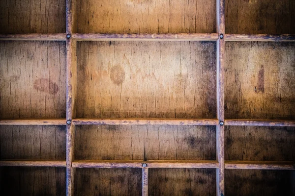 Vintage Wooden Letterpress Drawer — Stock Photo, Image