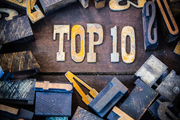 Top 10 Concept Rusty Type — Stock Photo, Image