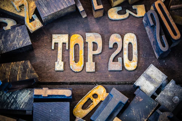 Top 20 Concepto de tipo oxidado — Foto de Stock