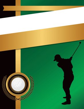 Golf Flyer Background Template Illustration clipart