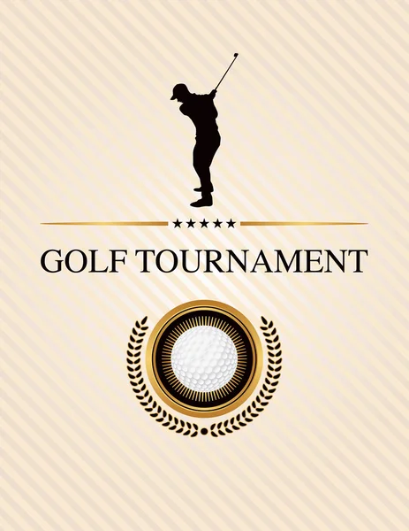 Golf Turnier Event Flyer Illustration — Stockvektor