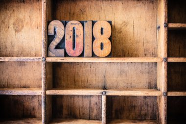 2018 kavramı ahşap Letterpress Tema