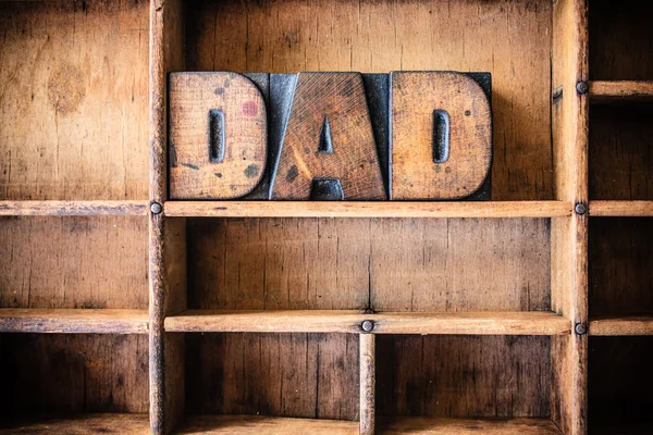 Tema Papa Concept Wooden Letterpress — Foto de Stock