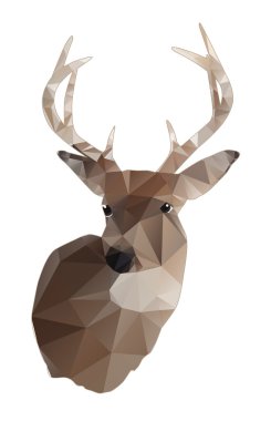 Whitetail Geyik soyut tasarım buck