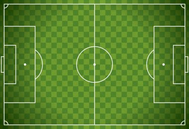 gerçekçi futbol - futbol alanı illüstrasyon