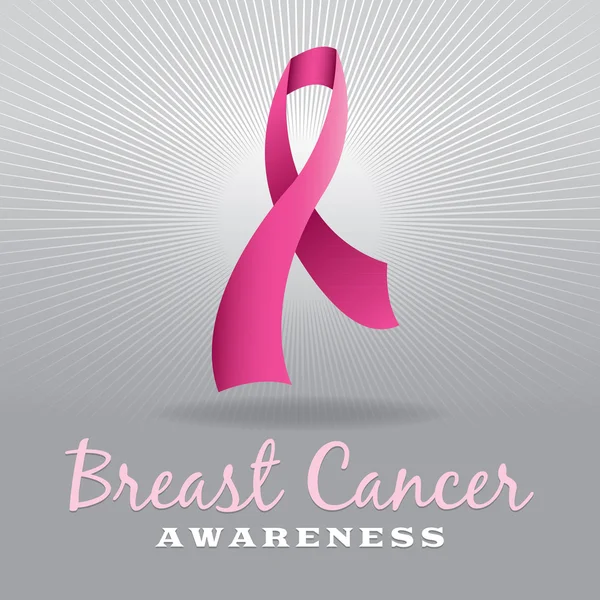Breast cancer awareness ribbon och bakgrund — Stock vektor