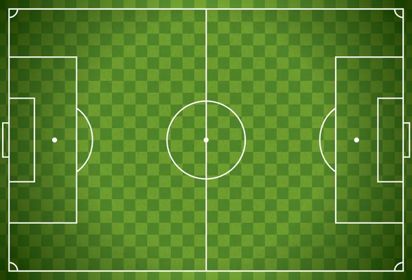Реалістичний футбол - ілюстрація футбольного поля — стоковий вектор