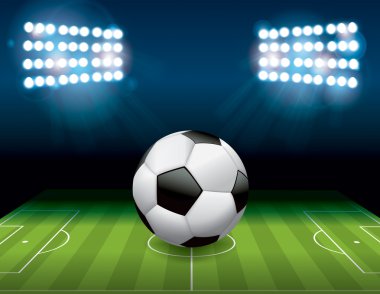 futbol futbol topu alan resimde üzerinde