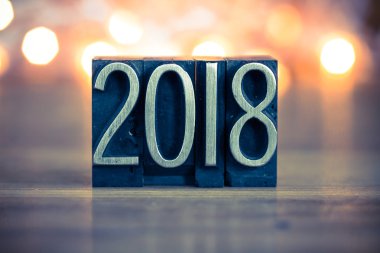 2018 kavramı Metal Letterpress türü