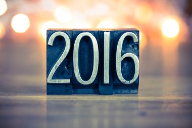 2016 kavramı Metal Letterpress türü