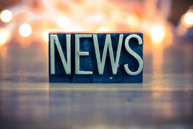 News Concept Metal Letterpress Type Concept Metal Letterpress Ty