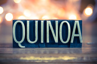 Quinoa kavramı Metal Letterpress türü