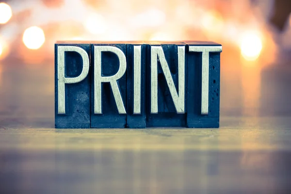 Print Concept Metal Letterpress Type - Stock obrázek
