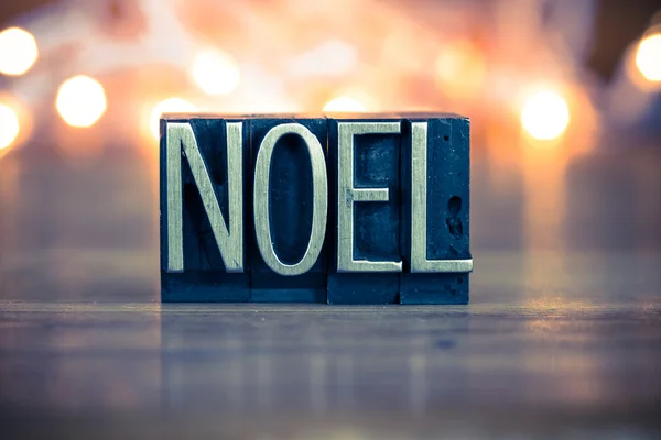 Noel konceptet metall boktryck typ — Stockfoto