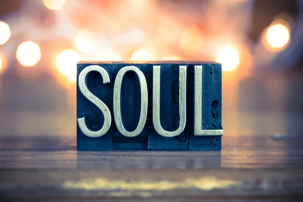 Soul Concept Metal Letterpress Tipo — Foto Stock