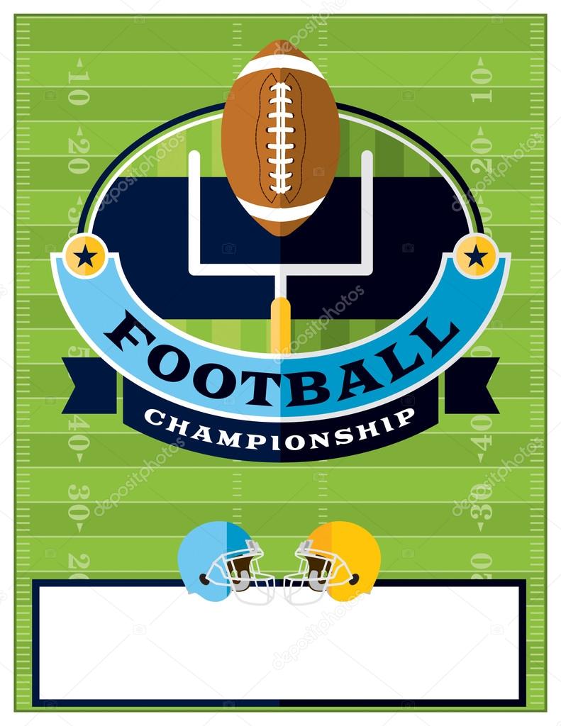 American Football Championship Flyer Illustration