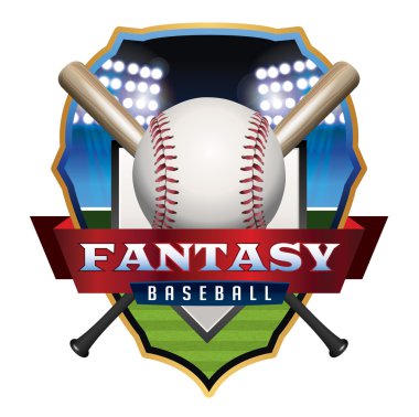 Fantasy Baseball Emblem Illustration clipart