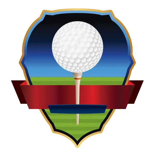 Golf Emblem Illustration — Stock Vector