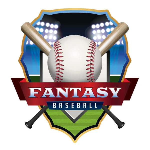 Fantasy Baseball embleem illustratie — Stockvector