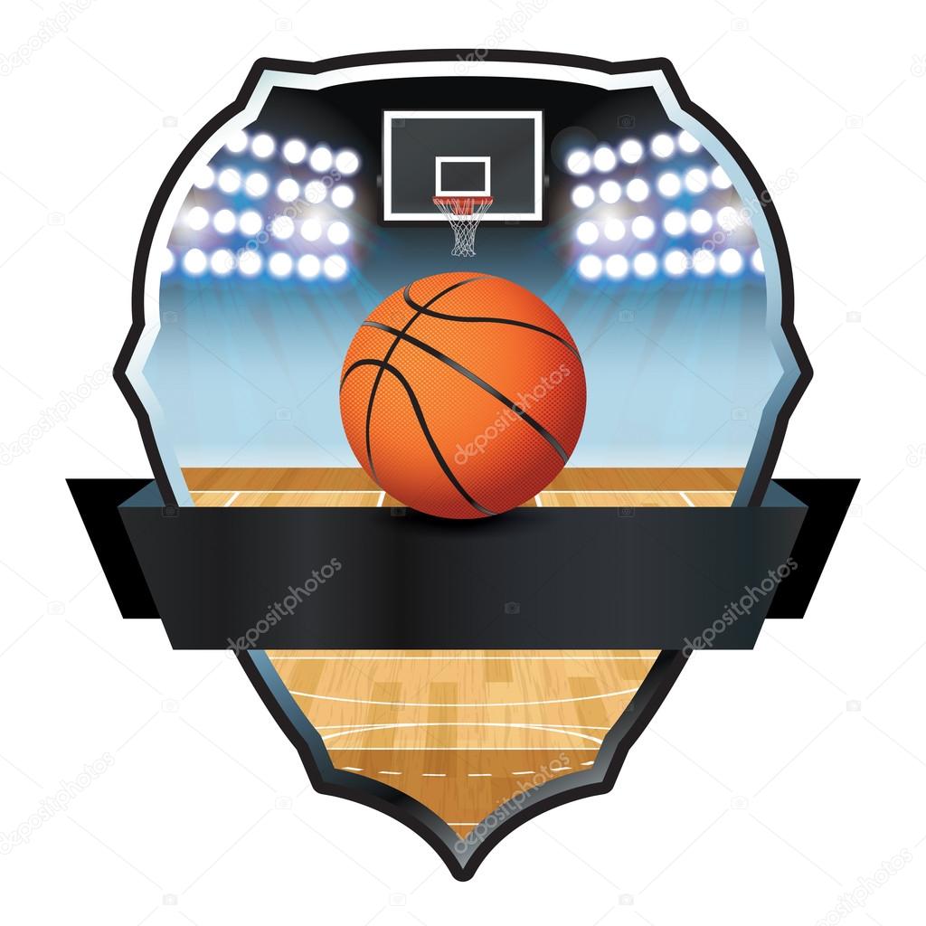 Basketball Emblem Badge Illustration