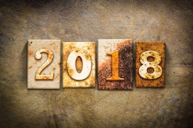2018 kavramı Letterpress deri Tema